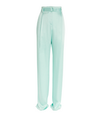 Lapointe High-Rise Belted Straight-Leg Organic Silk Twill Trousers