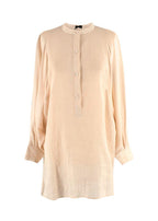 Button Up Beige Silk Blend Tunic