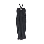 Hermes Black O-Ring Halterneck Evening Dress