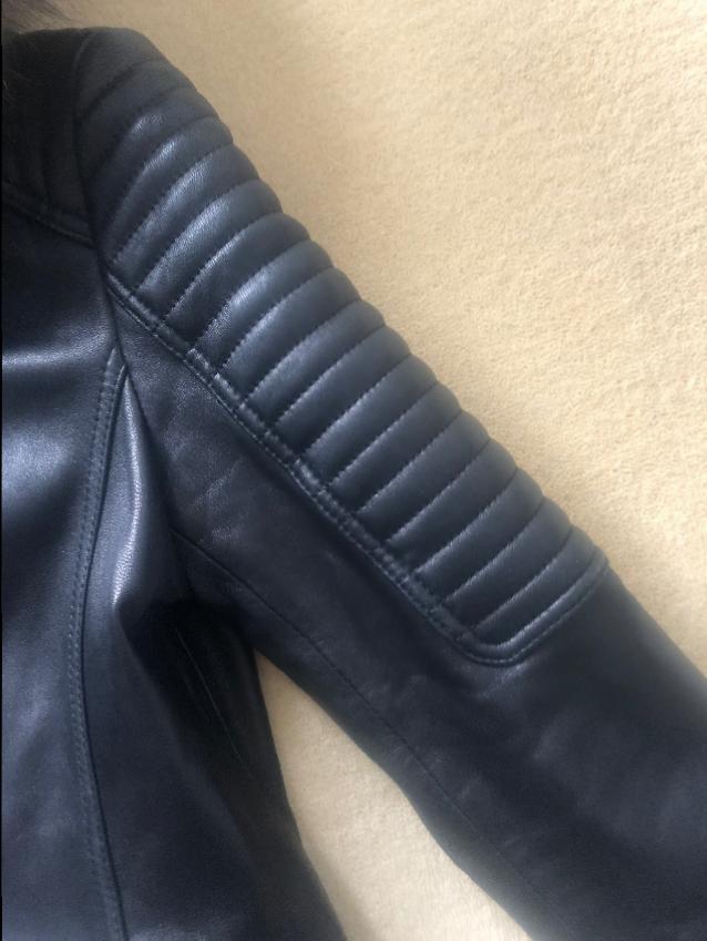 R Paris Black Quilted Biker Jacket