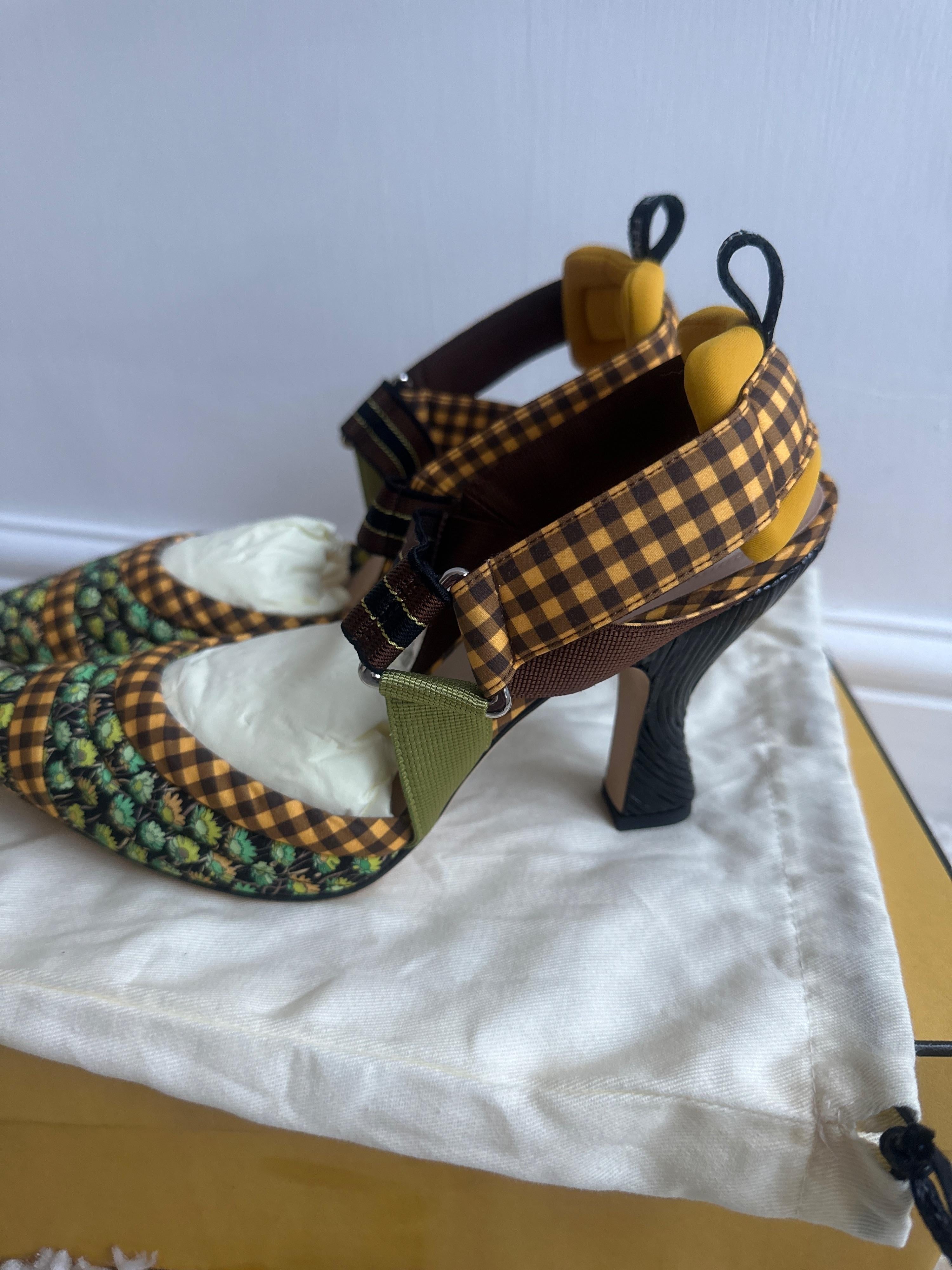 Fendi Yellow Colibri Slingbacks
