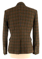Veronica Beard Brown Houndstooth Woollen Blazer
