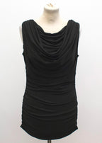 Michael Micheal Kors Black Buckle Top