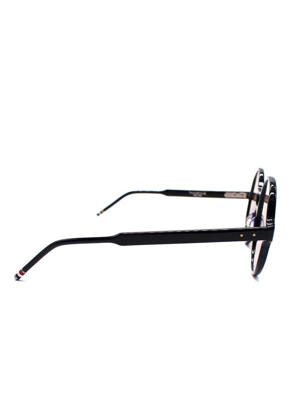 Thom Browne Navy Circular Sunglasses
