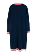 Chanel Longline Navy & Pink Cashmere Cardigan