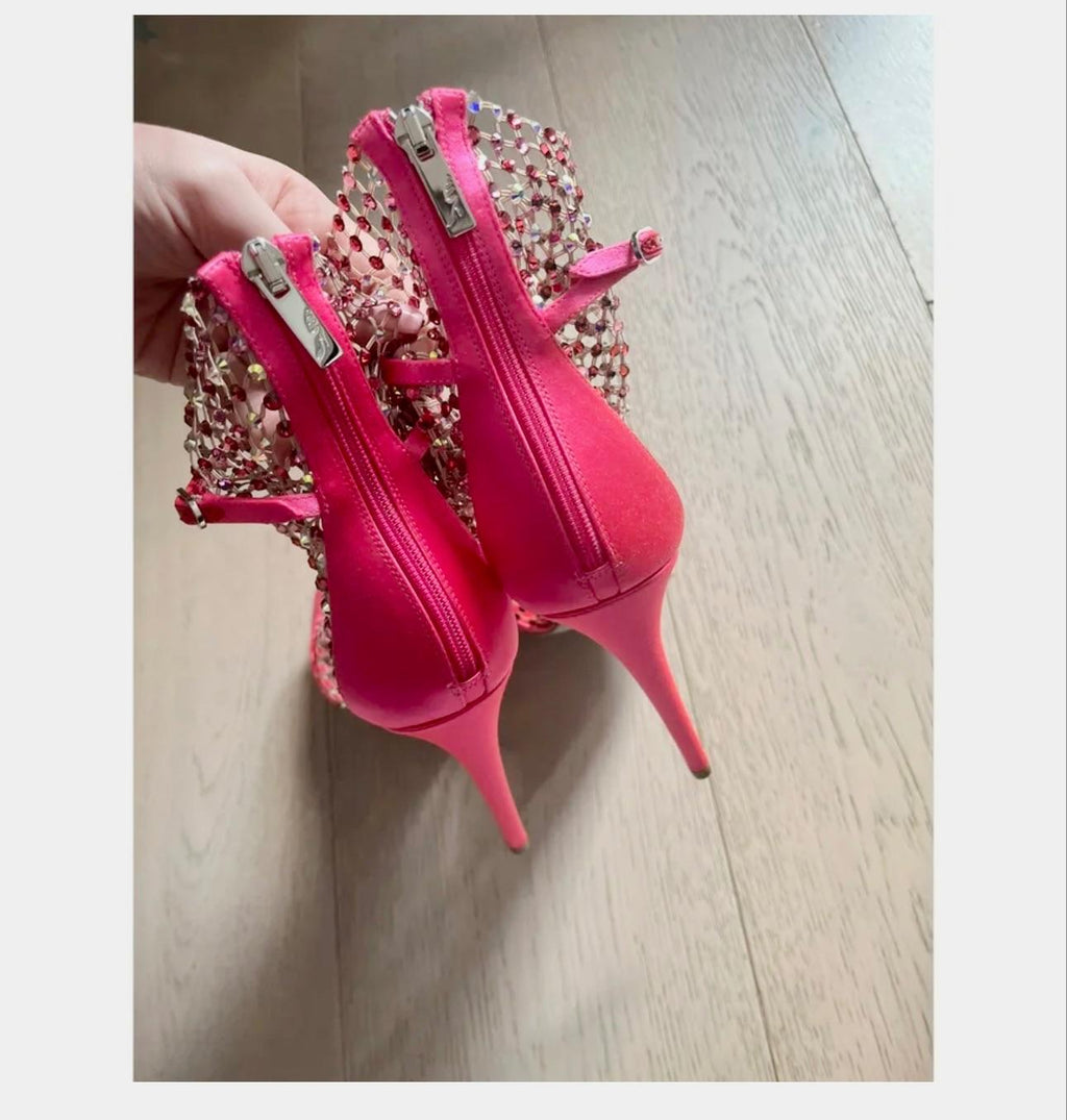 Rene Caovilla Tropical Juice Galaxia Satin Sandals