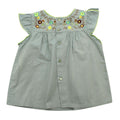 Sea Blue Embroidered Kids 18M Top