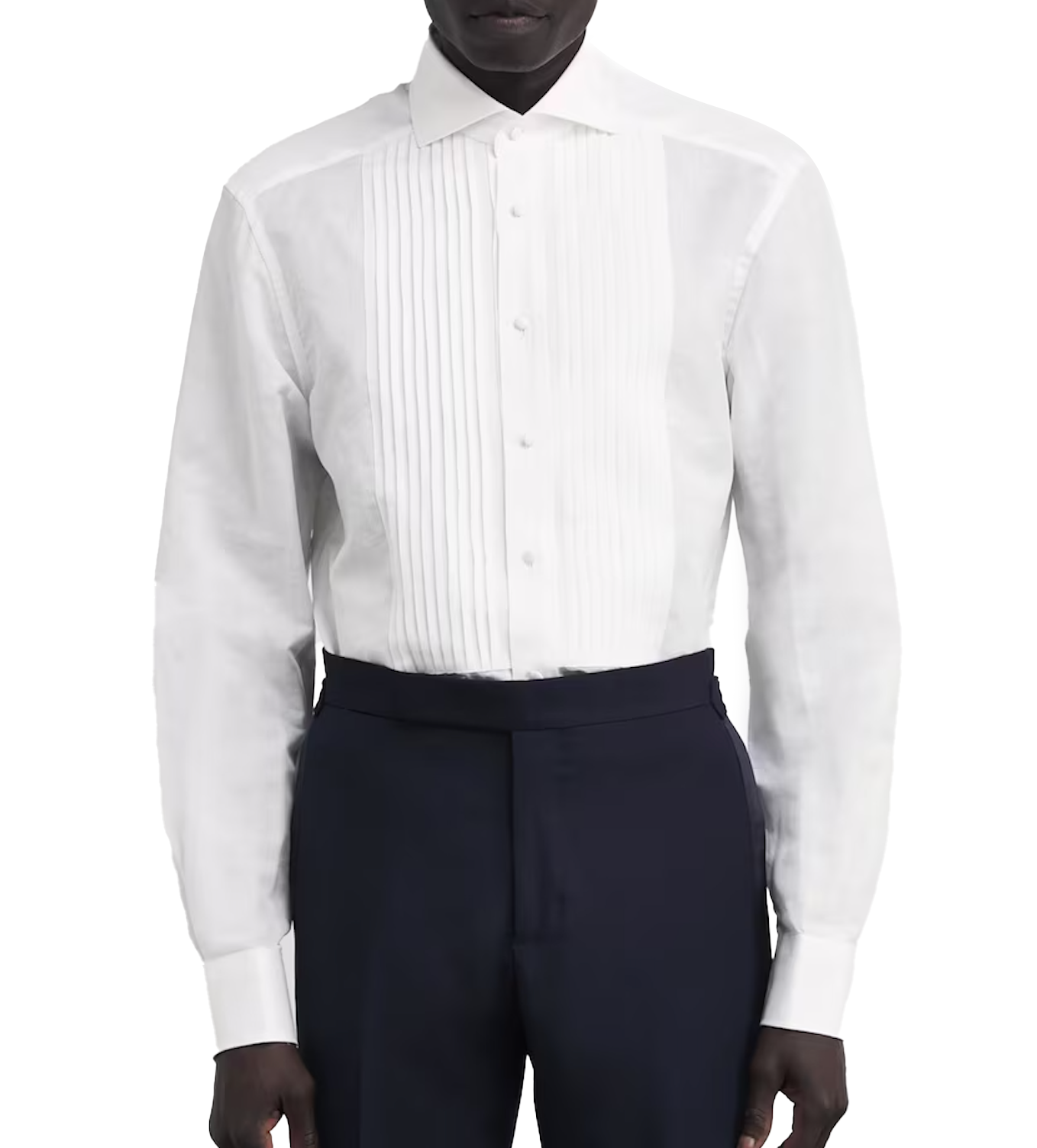 Corneliani Linen-Cotton Code Cocktail Bib Formal Shirt