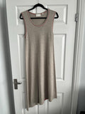Beige Merino Wool Asymmetric Dress