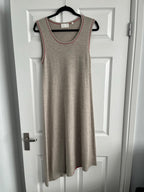 Beige Merino Wool Asymmetric Dress