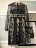 Red Valentino Black Sequin Embellished Mini Dress