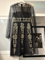 Red Valentino Black Sequin Embellished Mini Dress