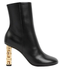 Givenchy Black Leather G Cube Ankle Boots