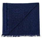 Blue Terry Cotton CC beach Towel