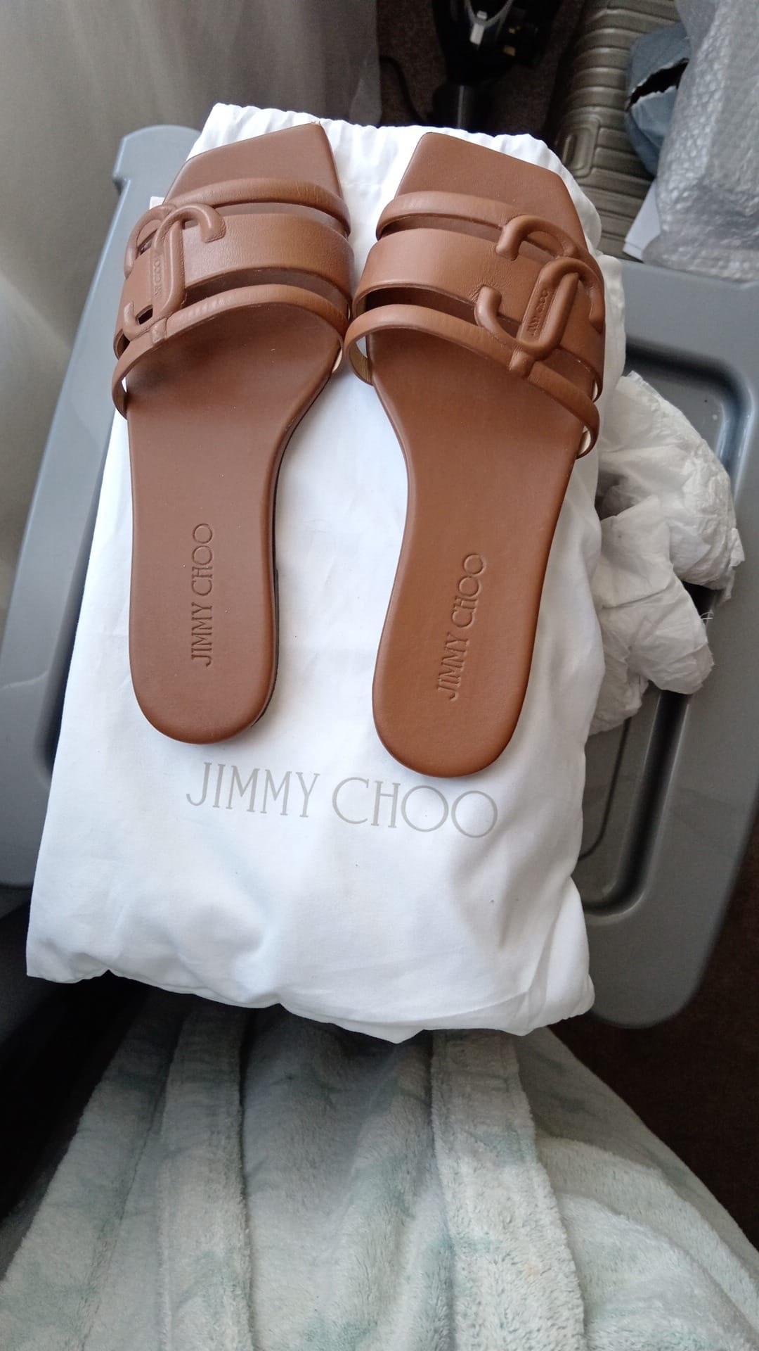 Laran Tan Leather Slides
