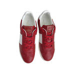 Valentino Red & White Rockstud Sneakers
