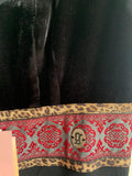 Galliano Black Satin Embroidered Dress