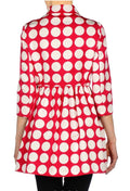 Love Moschino Red & White Polka Dot Tretch Coat