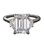 Lab Grown 2CT Emerald Cut Diamond Ring