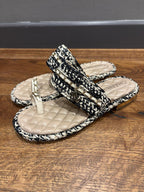 Chanel Tweed Thong Sandals