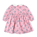 Rachel Riley Pink Cat Pattern Dress and Shorts Two Piece