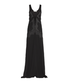 Christoper Esber Cutout Lace-Trimmed Silk-Georgette Gown
