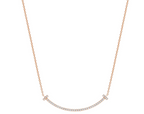 Tiffany Rose Gold And Diamond Necklace