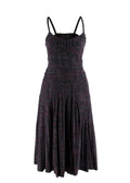 Bottega Veneta  Wool Plaid Laced Back Dress