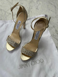Jimmy Choo Gold Glitter Sandals