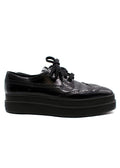 Prada Black Brushed Leather Derby Brogues