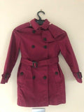pink cotton gabardine trench coat