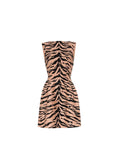 tiger print intarsia knit skater dress