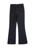 Diane von Furstenberg Red Side Panel Denim Jeans