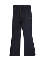 Diane von Furstenberg Red Side Panel Denim Jeans
