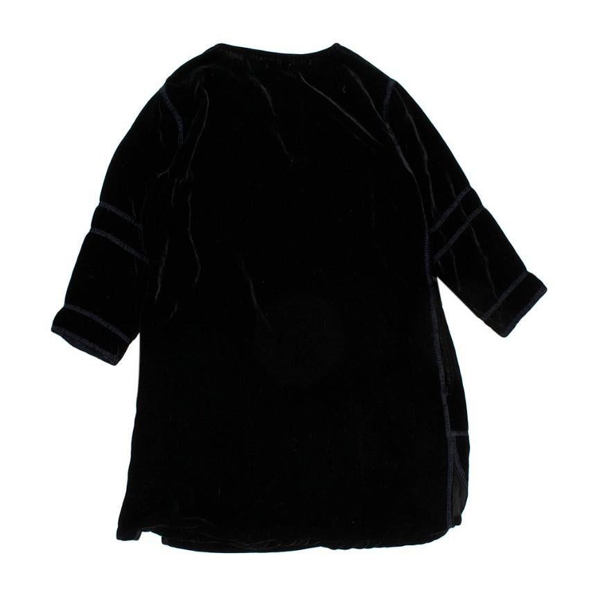 Caramel Delves Kaftan in Black Velvet