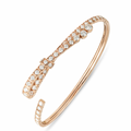 Chane Rose Gold Diamond Set Ruban Bracelet