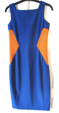 Chalayan Blue Mesh Insert Stretch-Crepe Dress