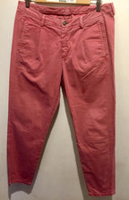 7 For All Mankind pink stretch drill chinos