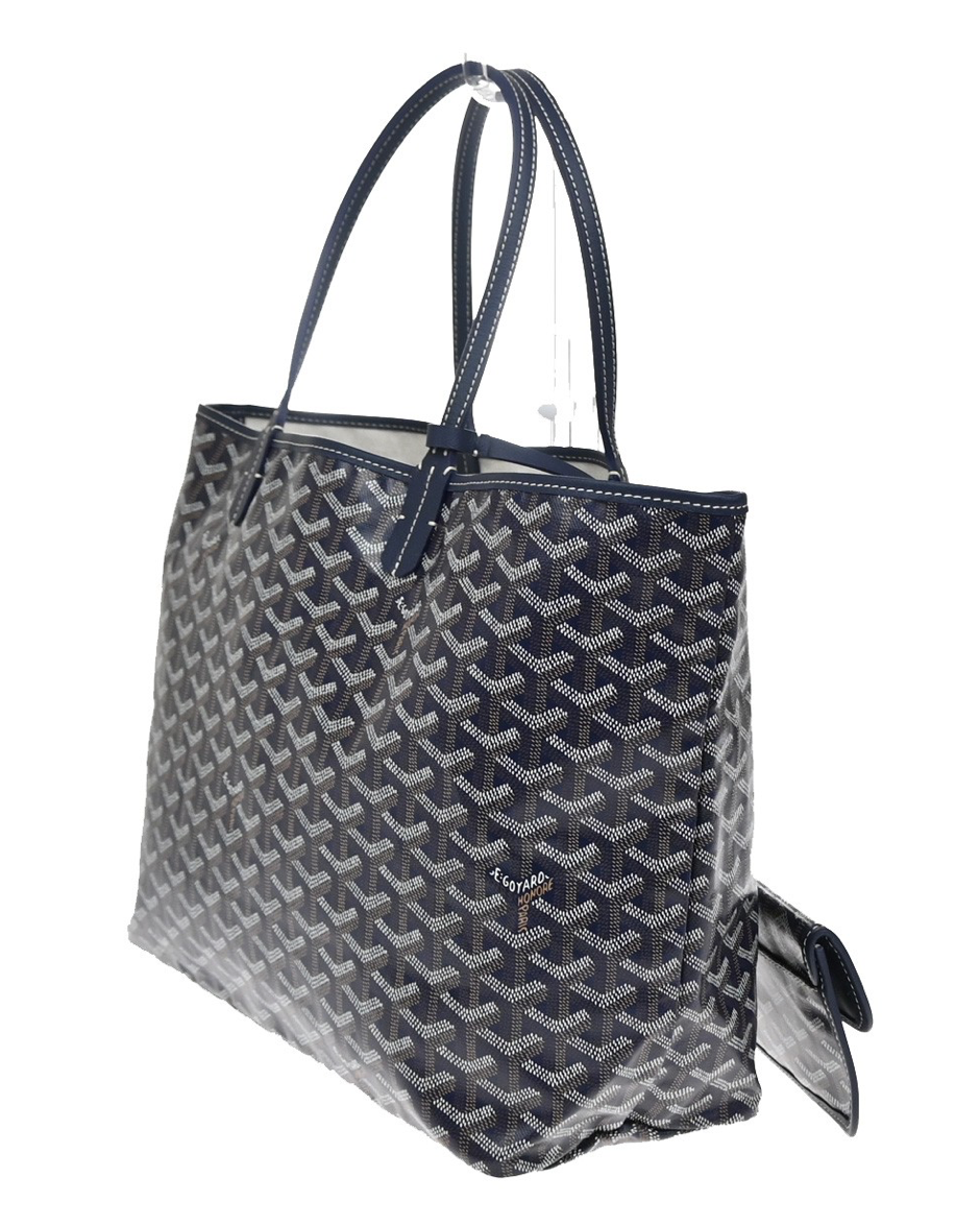 Goyard Navy Iconic Print Saint Louis Toe Bag and Pouch
