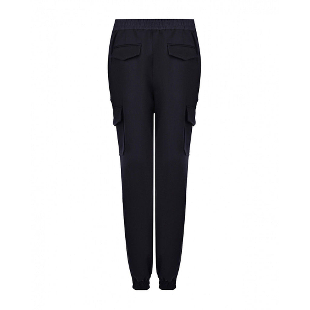 Black Wool Cargo Pants