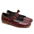 Bonpoint Girl's Patent Leather Burgundy Red Ballet Flats