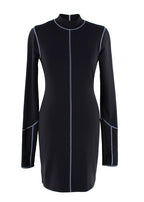 MCQ Black Neoprene Bodycon Mini Dress