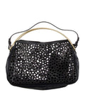 Jil Sander Black Laser Cut Madame Bag