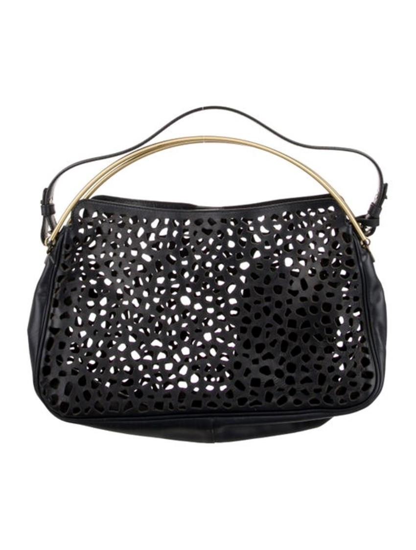 Jil Sander Black Laser Cut Madame Bag