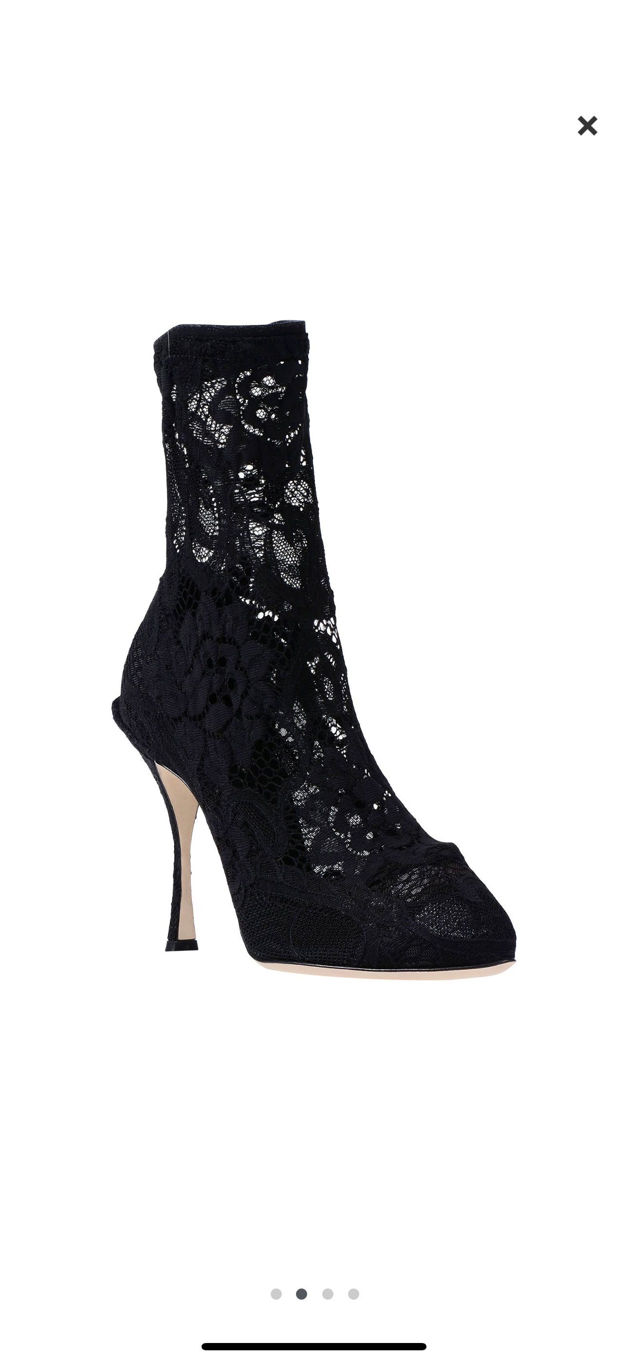 Dolce & Gabbana Black Lace Sock Boots