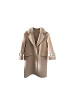 Wool & Cashmere Coat with Mink Fur Trim