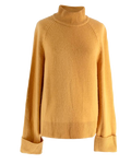 Reformation Mustard Cashmere Knitted Rollneck