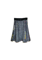 Floral Trimmed Tweed Skirt