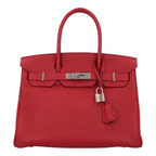 Hermès Birkin 30 cm Togo Rouge Vif Palladium Hardware