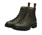 Rubberised Leather Pull On Military Boots